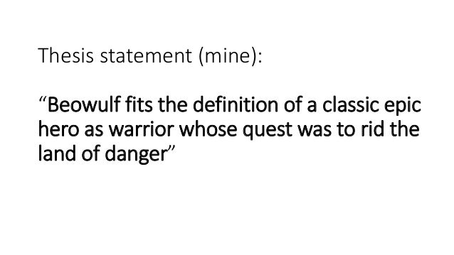 beowulf hero thesis statement