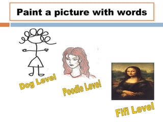 Paint a picture with wordsPaint a picture with words
 
