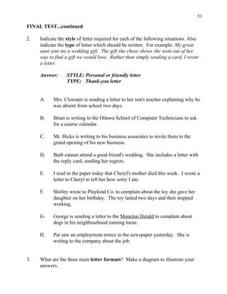 Writing letters | PDF