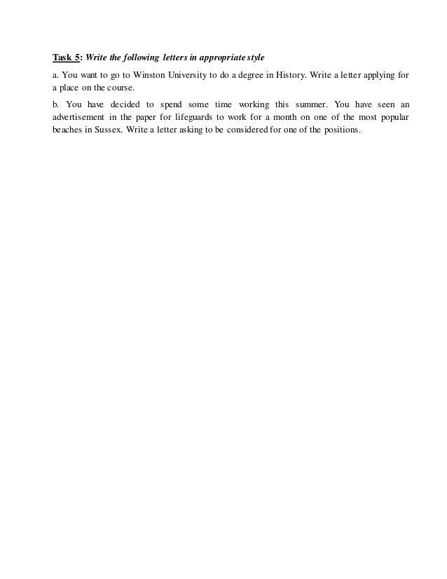 how to write a letter of application