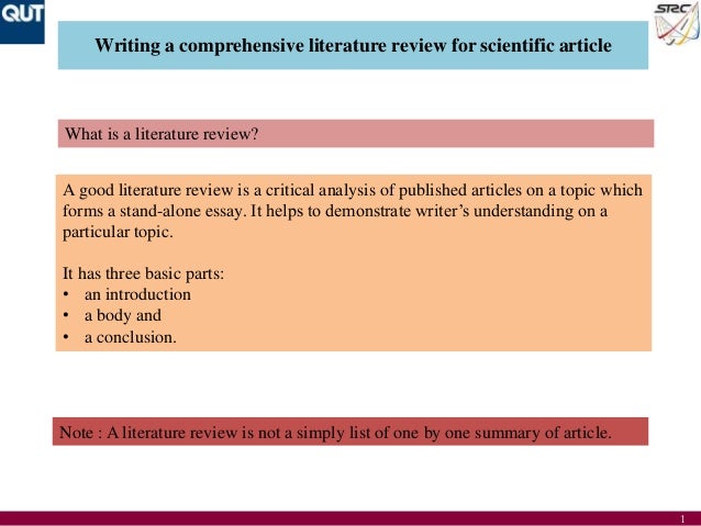 Writing scientific literature review