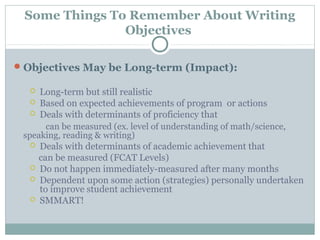 Writing measurable objectives | PPT