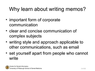 Writing memos | PPT