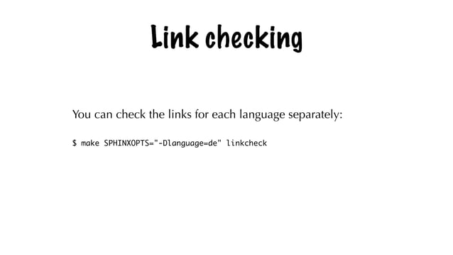 Writing multi-language documentation using Sphinx | PPT