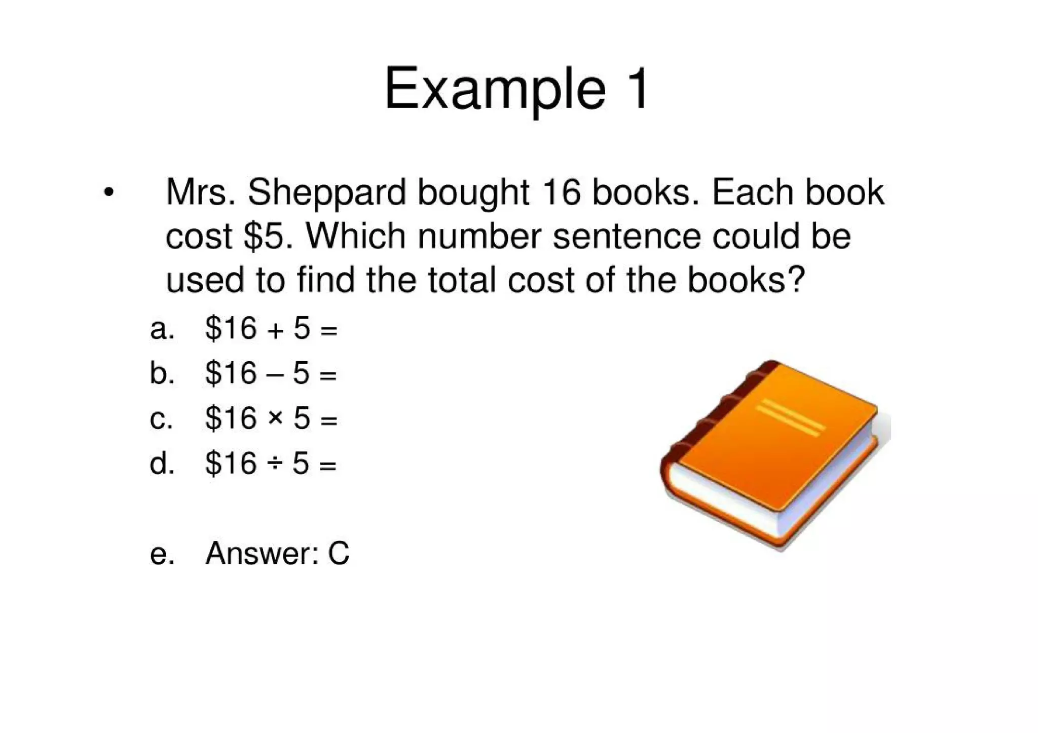 Writing Number Sentences