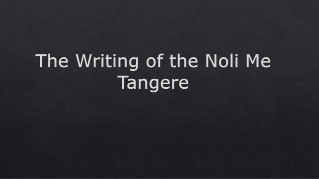 message of noli me tangere