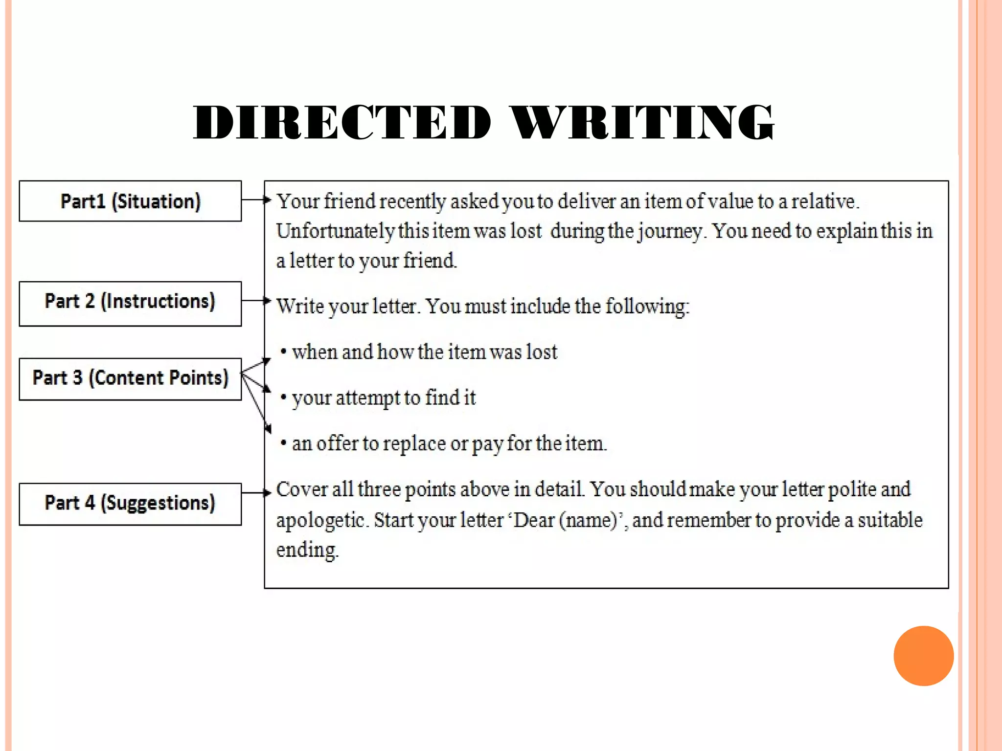 DIRECTED WRITING

 