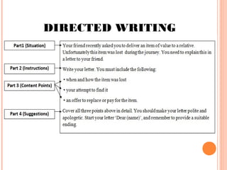 DIRECTED WRITING

 