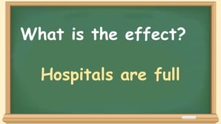 What is the effect?
Hospitals are full
 