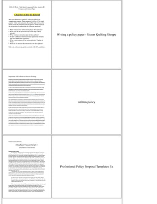 Writing a policy paper - Sisters Quilting Shoppe
written policy
Professional Policy Proposal Templates Ex
 