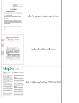 plantillas de propuestas de polticas profesionales
Apa Essay Format Example Thatsnotus
Policy Brief Template Word Free - PRINTABLE TEMP
 