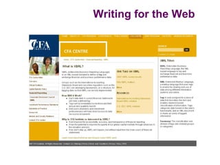 Writing for the Web
 