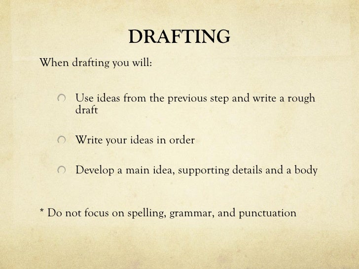 writing process step 4 rough