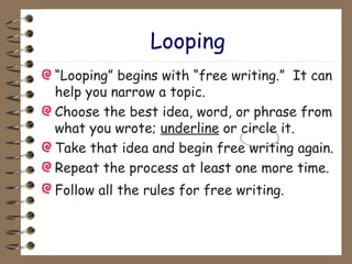 Looping Underline Writing process | PPT