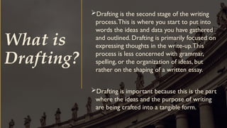 Drafting English Example WRITING PROCESS (PREWRITING, DRAFTING, AND SO ON) IN ENGLISH 8.pptx