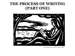 THE PROCESS OF WRITING           (PART ONE) 