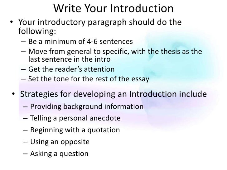 How do you write an assignment introduction