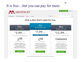 It is free…but you can pay for more
38
 