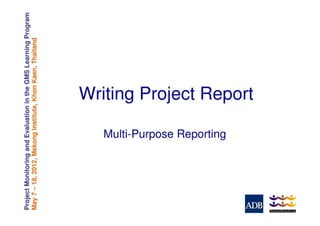 Writing Project Report