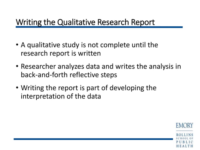 qualitative research reports rich narrative individual interpretation