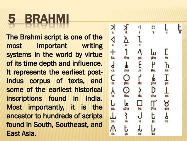 Brahmi Writing