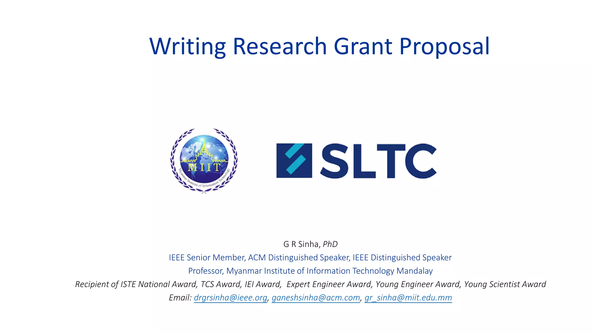 Writing research grant proposal | PDF