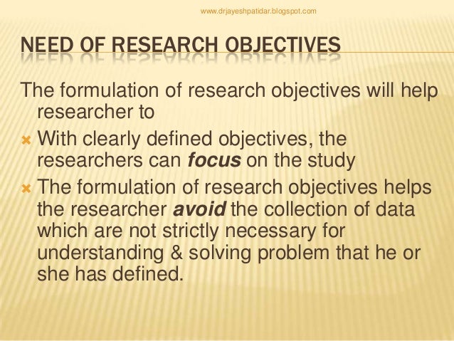 Study research objective essay