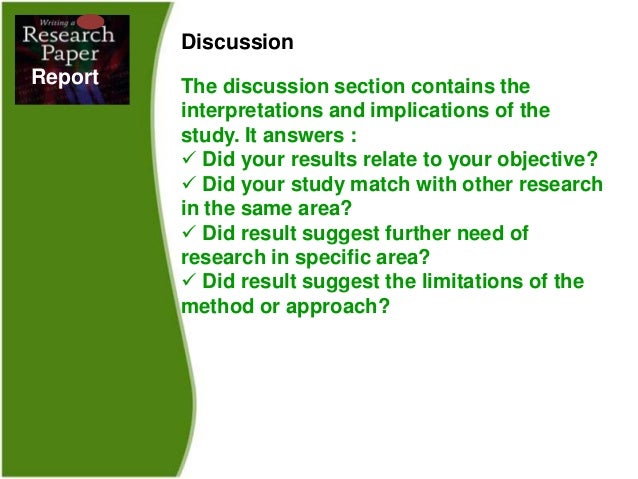 Discussion section in research papers