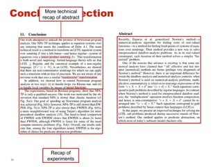 54
Conclusion Section
Recap of
experiments
More technical
recap of abstract
 