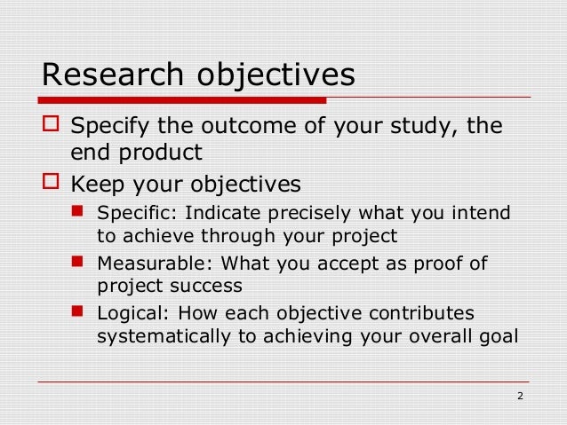 Sample objectives in thesis