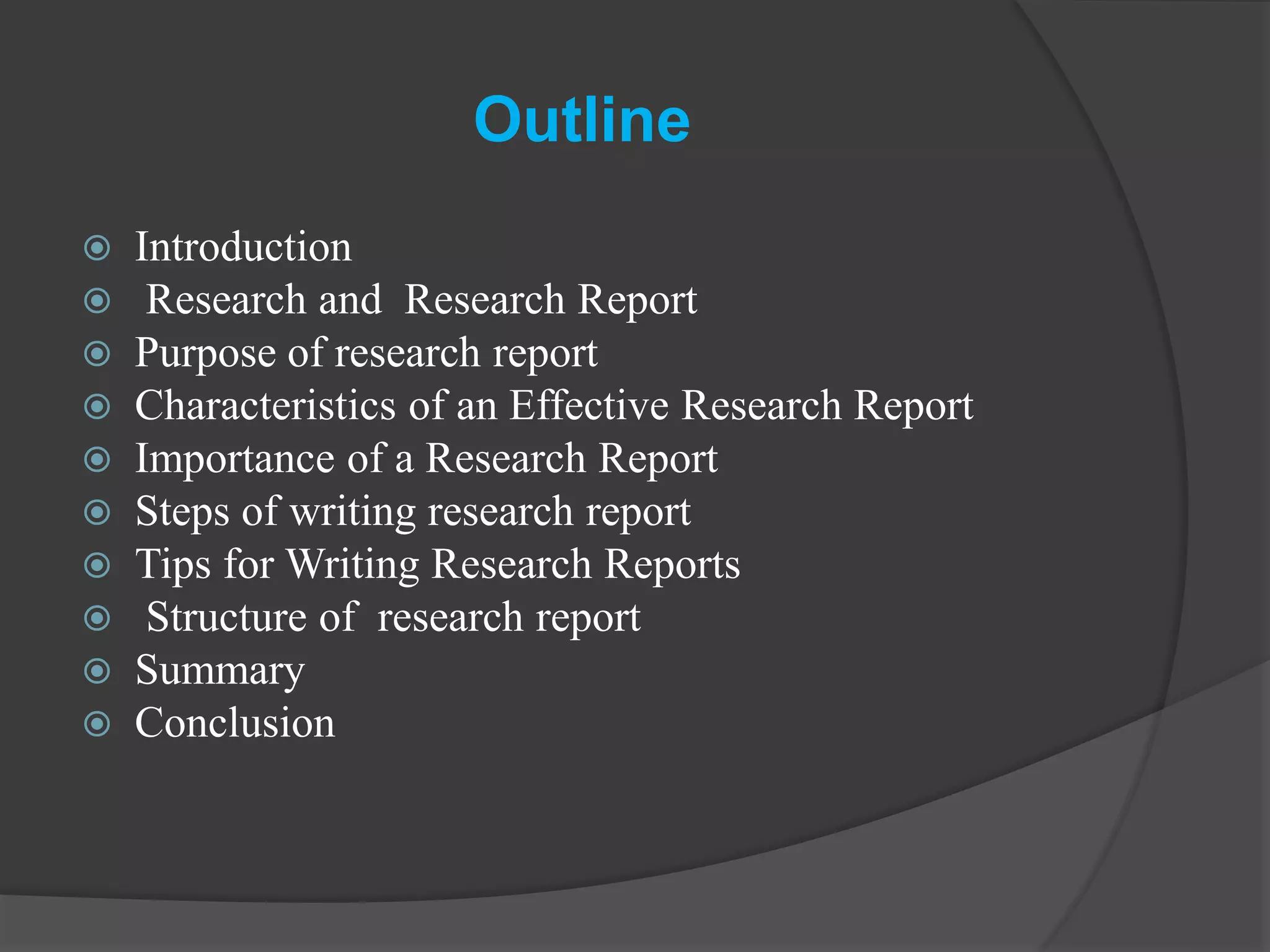 Writing research report | PPTX