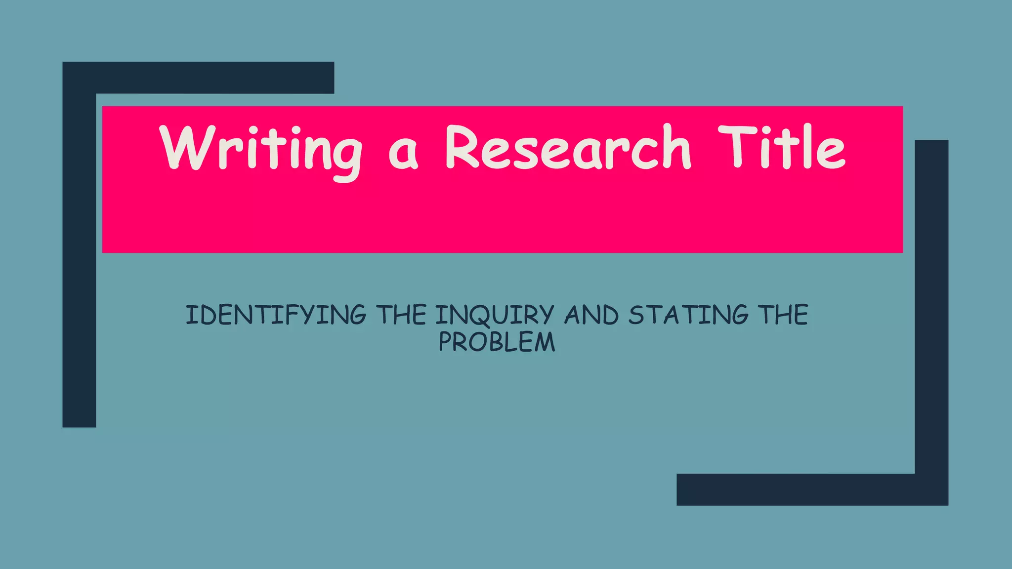 Writing research title | PPTX