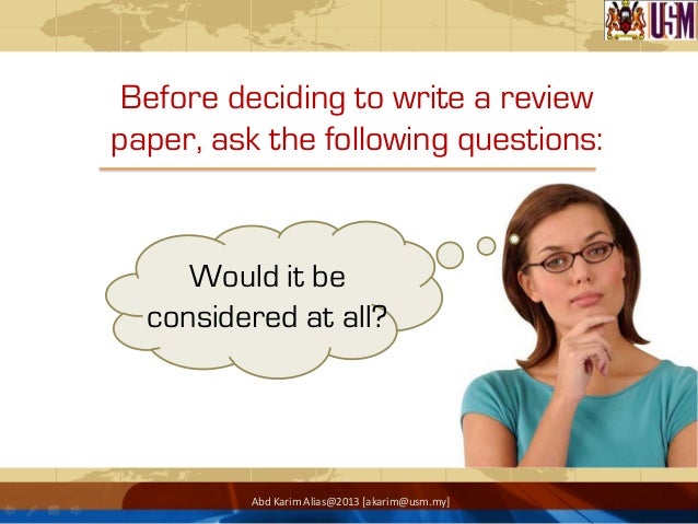 Writing review paper