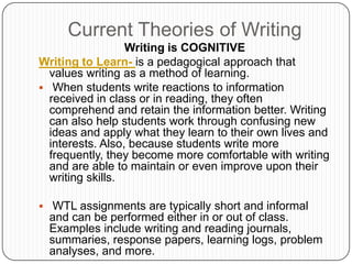 By the first year of college, more than 50 percent of the freshman class are unable to produce papers relatively free of language errors or to analyze arguments or synthesize information.ConclusionsThese statistics demonstrate that schools across the nation are in drastic need of changing their writing instruction policies and techniques.  The writing commission states clearly:“Although there is much good work taking place in our classrooms, the quality of writing must be improved if students are to succeed in college and in life.” 