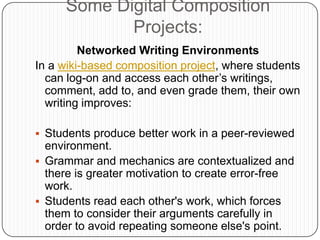   Assessments should provide students with adequate time to write and should require students to actually create a piece of prose.  