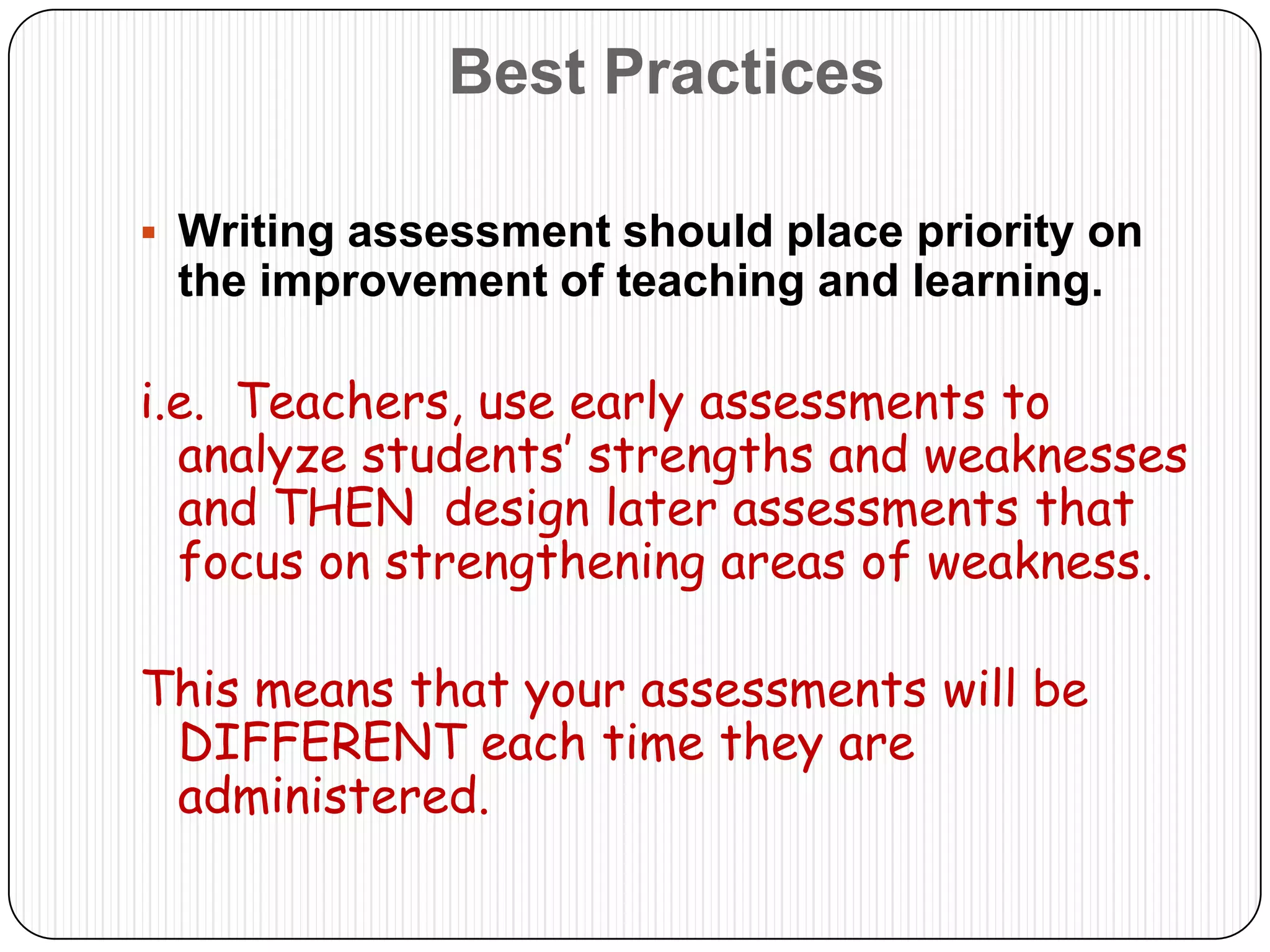 New research and theories in the field of writing instruction.