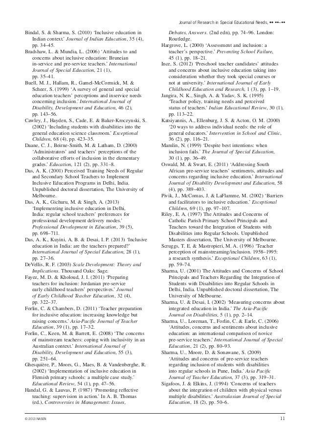 journal article content with regards to inclusion journal reports on the subject of inclusion