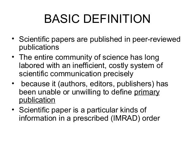 Scientific essay definition