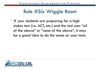 Writing Selected Response Items