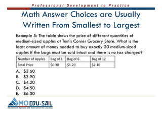 Writing Selected Response Items