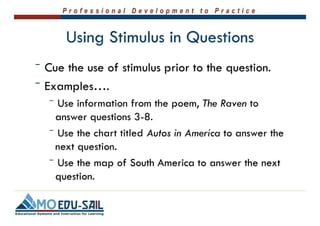 Writing Selected Response Items