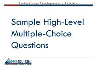 Writing Selected Response Items