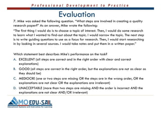 Writing Selected Response Items