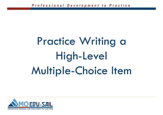 Writing Selected Response Items