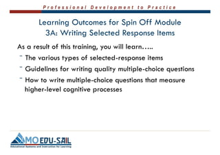 Writing Selected Response Items