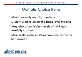 Writing Selected Response Items