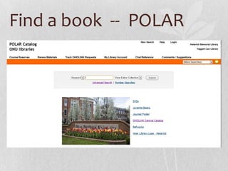 Find a book -- POLAR
 