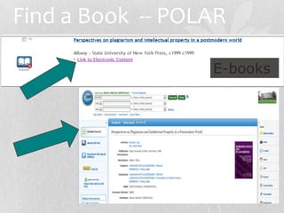 Find a Book -- POLAR
E-books
 