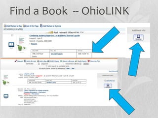 Find a Book -- OhioLINK
 